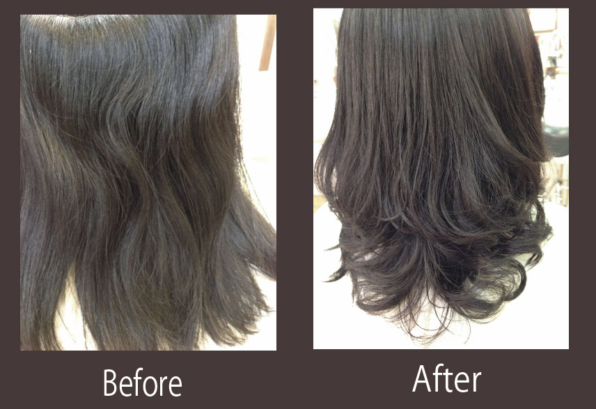 デジタルパーマのカール例